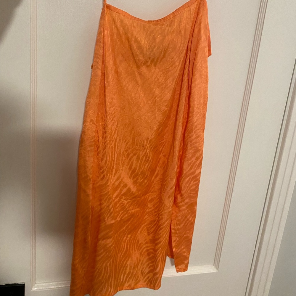 Orange mini dress